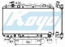 Радиатор охлаждения AT 2L -LRC19128 Luzar для TOYOTA RAV4