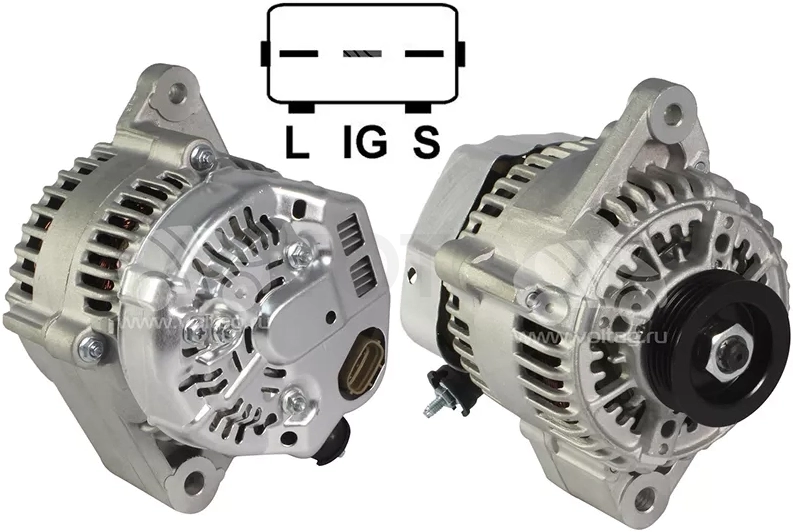 Генератор TOYOTA LAND CRUISER PRADO 5VZFE 95-02/HILUX SURF VZN18# 5VZFE 95-02 12V 80A