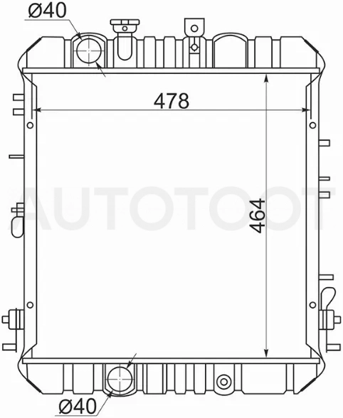 Радиатор Mitsubishi Fuso Canter FE5 93-02 / Fuso Canter FE6 93-02