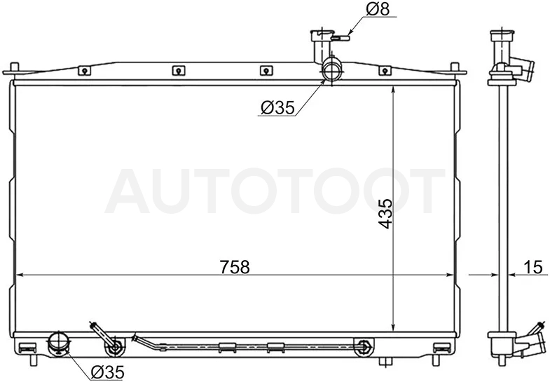 Радиатор Hyundai Santa Fe 05-12 - Артикул HY000622D - Производитель Sat - Фото, Отзывы, Цены