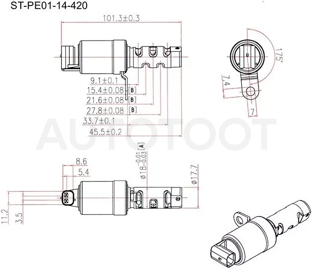 Клапан изменения фаз ГРМ MAZDA CX-5 11-/ MAZDA 2 14-/ MAZDA 3 13-/ MAZDA 6 12