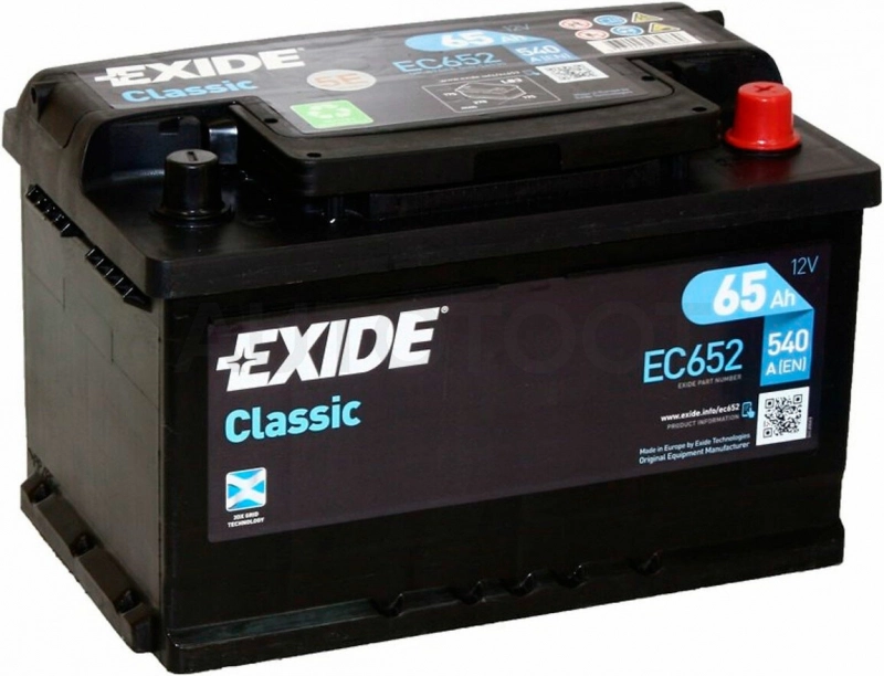 Аккумулятор EXIDE 65Ah 540A обратная полярность(-+)