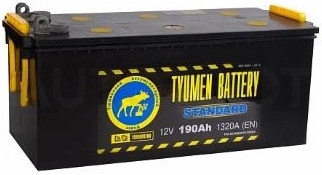 Аккумулятор TYUMEN BATTERY 190Ah 1320A прямая полярность (+-) болт