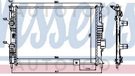 Радиатор охлаждения 2L -NS00131 Sat для NISSAN QASHQAI, NISSAN DUALIS