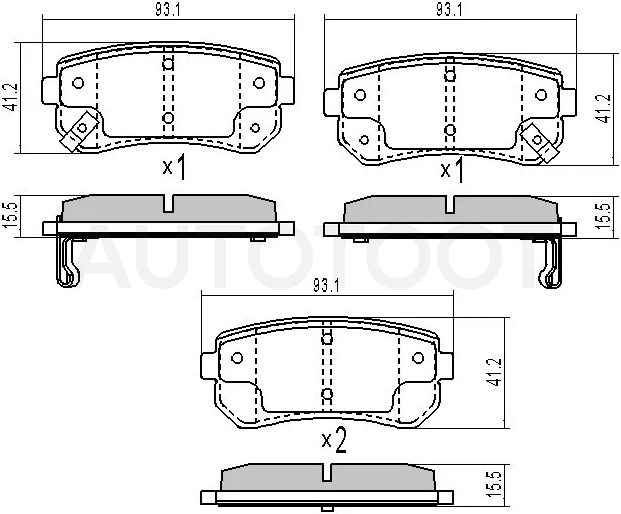 Колодки тормозные (Сзади) Hyundai Creta 15-20 / ix35 09-15 - Артикул ST583021MA00 - Производитель Sat - Фото, Отзывы, Цены