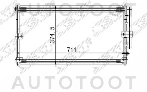 Радиатор кондиционера HZJ /FZJ105 -  для TOYOTA LAND CRUISER
