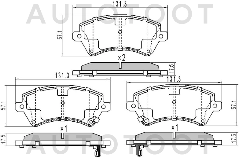 Колодки тормозные передние дисковые -X3P0040 Ixat для TOYOTA COROLLA