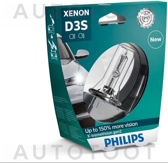 Лампа ксеноновая D3S PHILIPS X-tremeVision gen 2 4800К - Артикул 42403XV2S1 - Производитель Philips - Фото, Отзывы, Цены