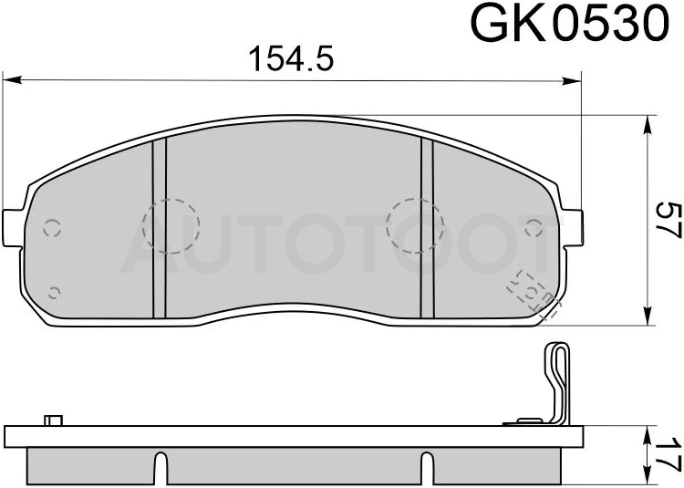 Колодки тормозные (Спереди) Kia Carnival 99-06 / Hyundai H1 97-07 / Porter 98-10 / Starex 97-07 / Kia Bongo 04- / Pregio 95-03