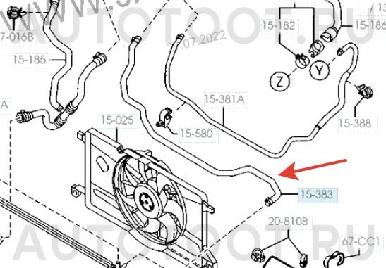 Шланг радиатора верхний -  для MAZDA 3 (AXELA)