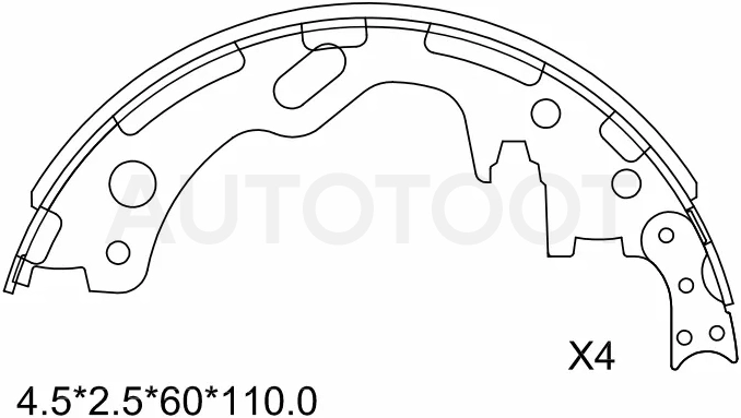 Колодки тормозные барабанные Nissan Atlas F 92-07 / Atlas H 91-07