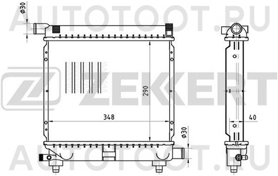 Радиатор охлаждения, МКПП, бензин M102 1.8/2.0 -PRS3111 Patron для MERCEDES E-CLASS