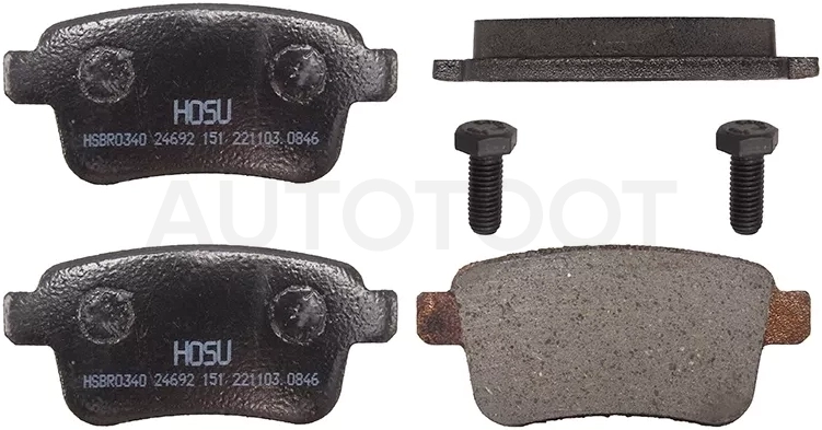 Колодки тормозные (Сзади) Renault Kangoo 08-16 / Mercedes-Benz Citan 12-19