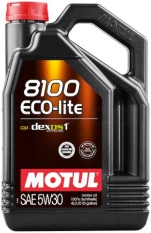 5W-30 Масло моторное синтетическое 8100 Eco-lite 4л - Артикул 108213 - Производитель MOTUL - Фото, Отзывы, Цены