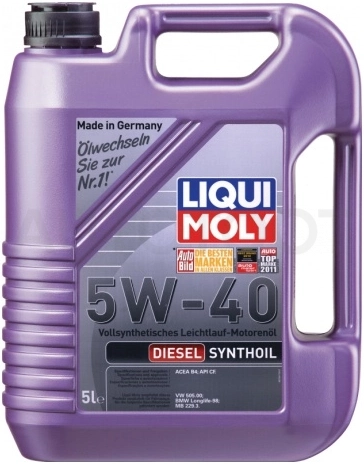 5W-40 Масло моторное синтетическое "Diesel Synthoil ", 5л - Артикул 1927 - Производитель Liqui Moly - Фото, Отзывы, Цены