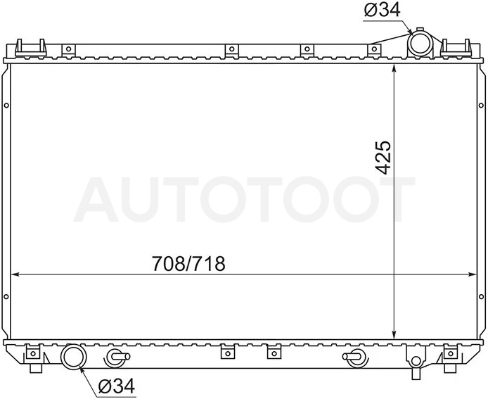 Радиатор Toyota Avalon 94-00 - Артикул TY0003MCX10 - Производитель Sat - Фото, Отзывы, Цены