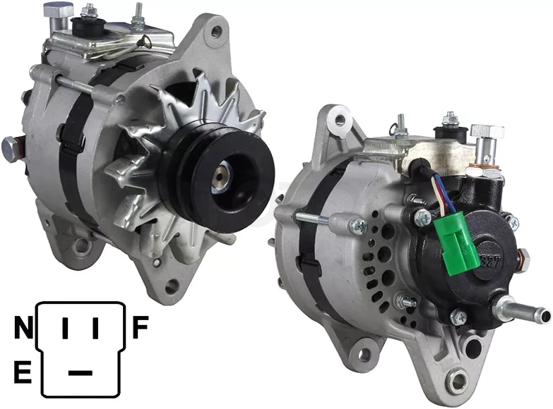 Генератор TOYOTA DYNA 100/150 84-95/HIACE/HI-LUX 2.4D 12V 50A 84-89 2L/3L 2РУЧЬЯ (ВАКУУМНИК СЗАДИ)