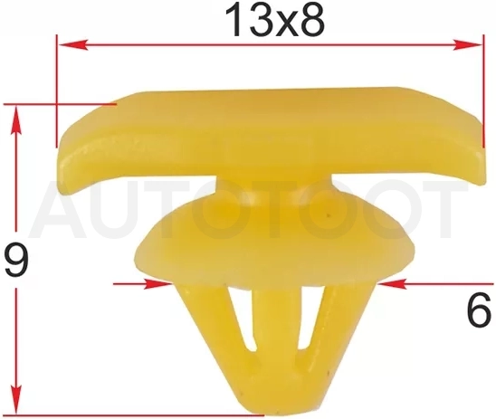 Клипса уплотнителя двери VAG (Продажа по 10шт)