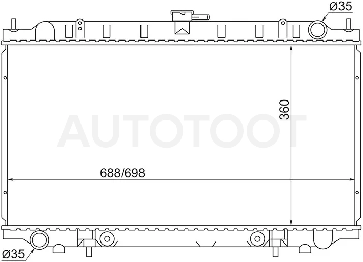Радиатор Nissan AD 99-02 / Primera 95-02 / Sunny 98-04 / Wingroad 99-05