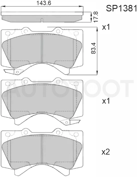 Колодки тормозные (Спереди) Toyota Land Cruiser (J200) 07-21 / Lexus LX 07-23