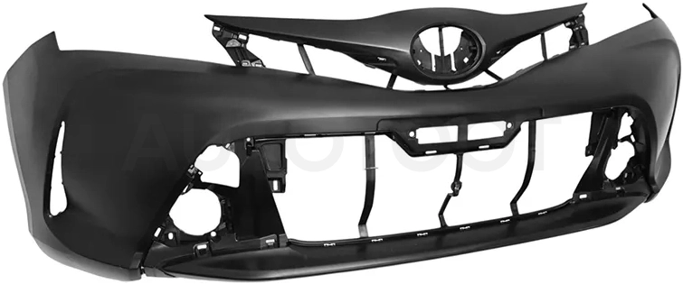 Бампер передний Toyota Vitz 14-16 (Под ПТФ/ С отверстием под крюк)