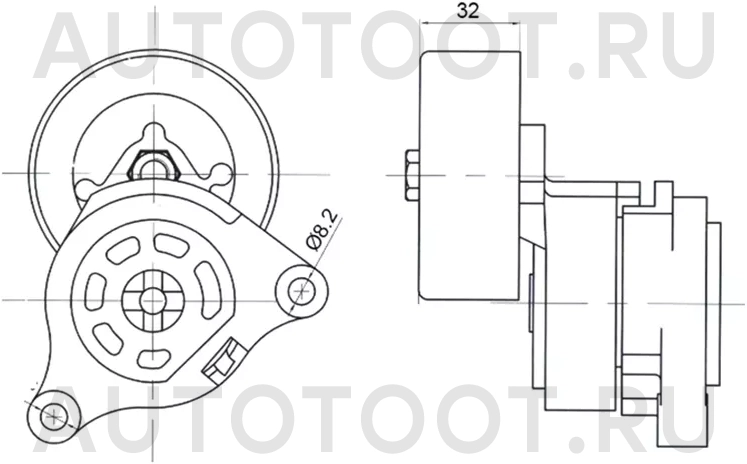 Натяжитель приводного ремня SUBARU LEGACY/OUTBACK/TRIBECA 3,0 - Артикул ST23769AA000 - Производитель Sat - Фото, Отзывы, Цены