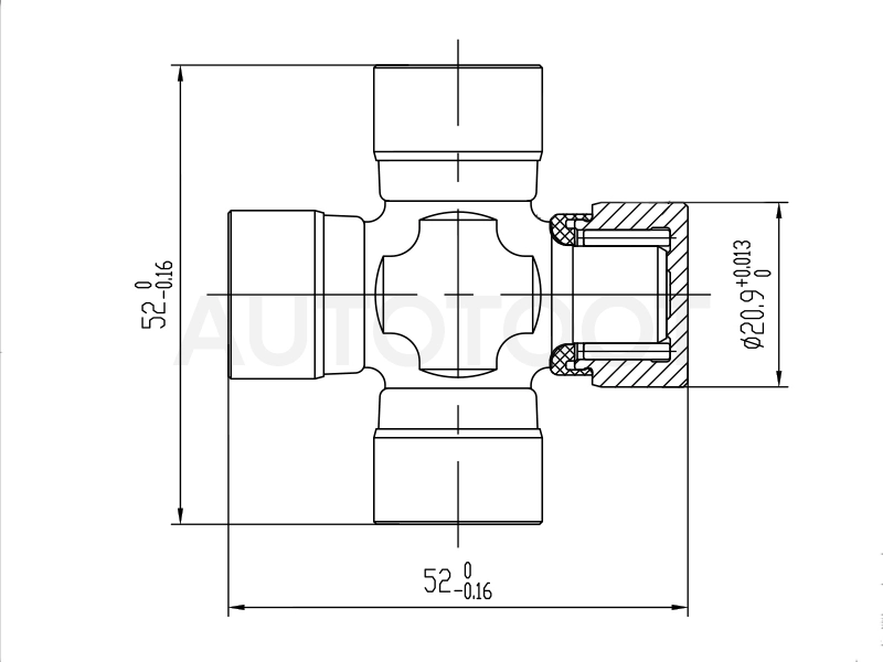 Крестовина карданного вала -ST3710042080SP Sat для TOYOTA RAV4
