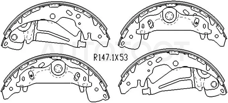Колодки тормозные барабанные Hyundai H1 97-15 / Starex 97-13 - Артикул ST280193 - Производитель Sat - Фото, Отзывы, Цены