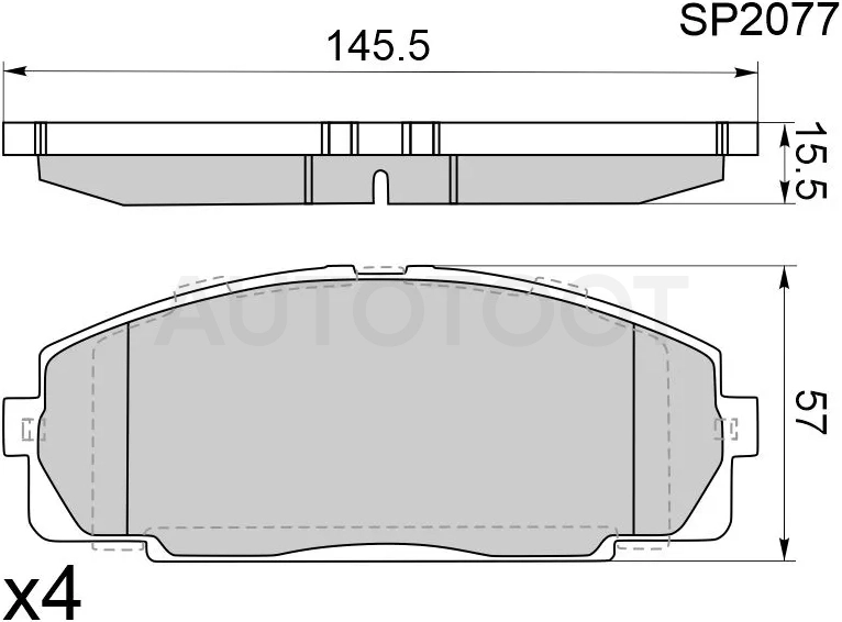 Колодки тормозные (Спереди) Toyota Hiace 82-20 / Grand Hiace 99-02 / Granvia 95-02 / Quantum 04