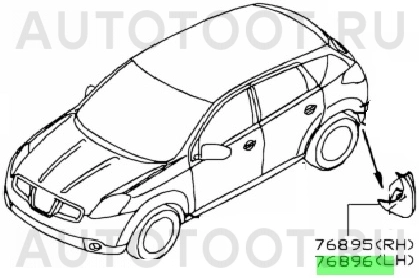 Брызговик задний левый -STDT65064B2 Sat для NISSAN QASHQAI