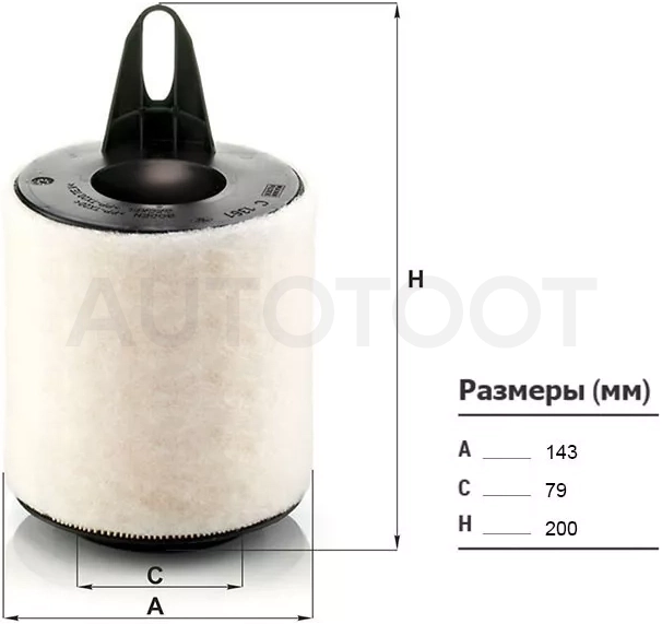 Фильтр воздушный BMW 1-SERIES E87 04-/3-SERIES E90 05-/X1 E84 09- DIESEL