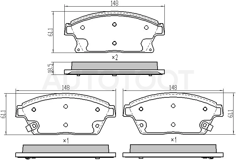 Колодки тормозные (Спереди) Chevrolet Aveo 16- / Opel Astra 09-15 / Zafira 11-16