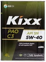 5W-40 KIXX PAO SN/CF/C3 Масло моторное синтетика 4л