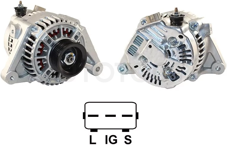 Генератор TOYOTA COROLLA/FIELDER 1.4-1.8 02-/CELICA/RAV4 1.8 00- 1/3/4ZZ 12V 80A