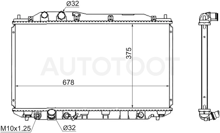 Радиатор Honda Civic 05-12 / Civic USA 05-08 - Артикул SGHD0001FD - Производитель Sat - Фото, Отзывы, Цены