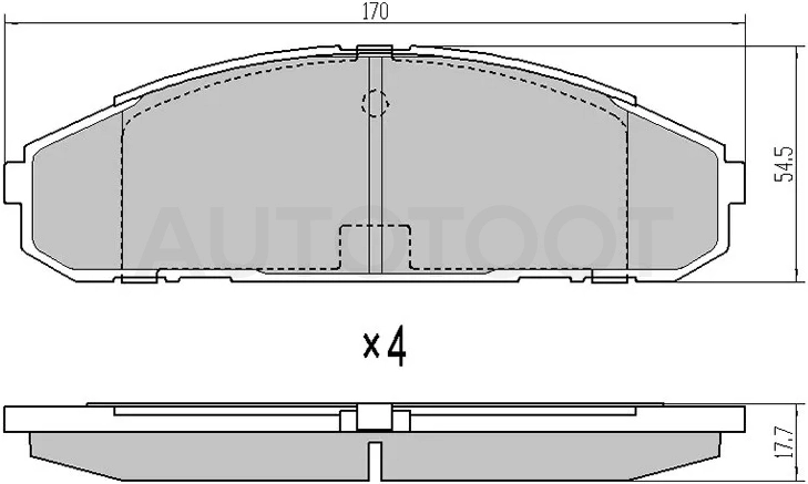 Колодки тормозные (Спереди) Nissan Patrol 87-97 / Safari 87-97 - Артикул STD106037J91 - Производитель Sat - Фото, Отзывы, Цены