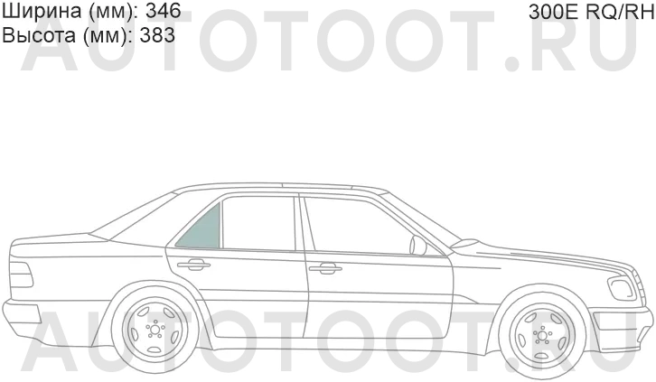 Стекло форточки (уголок) задней правой двери -  для MERCEDES E-CLASS