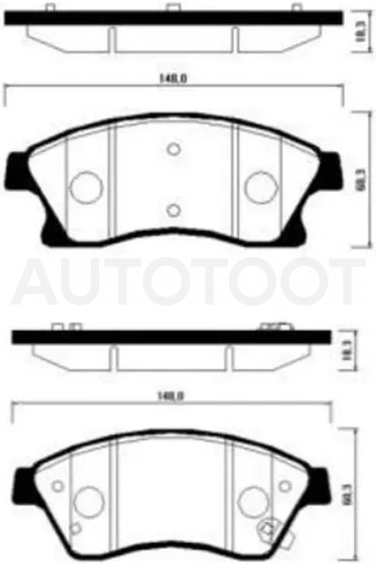 Колодки тормозные (Спереди) Chevrolet Aveo 16- / Opel Astra 09-15 / Zafira 11-16