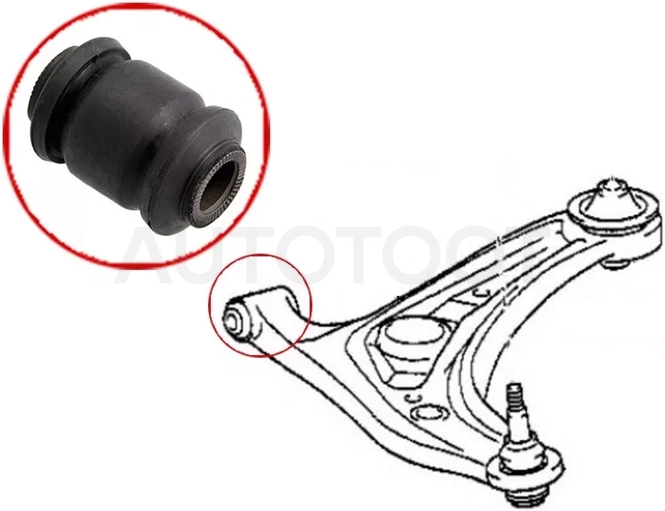 Сайлентблок рычага Toyota Probox 02- / Succeed 02-20 (Спереди) - Артикул ST486540D040 - Производитель Sat - Фото, Отзывы, Цены