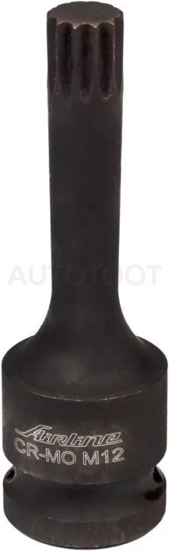 Головка ударная торцевая 1/2"DR внешний SPLINE M12, L=78мм