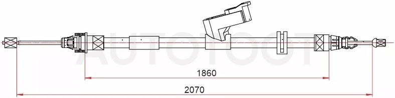 Трос ручного тормоза FORD S-MAX 06-/ GALAXY 06-15/ MONDEO IV 07- LH