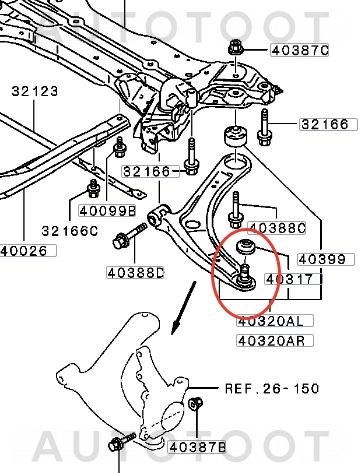 Шаровая опора -JSB0054 Just Drive для MITSUBISHI LANCER, MITSUBISHI ASX, MITSUBISHI OUTLANDER