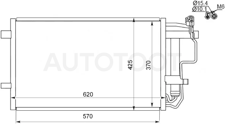 Радиатор кондиционера Mazda 3 08-13 / Axela 09-13 - Артикул STMZV83940 - Производитель Sat - Фото, Отзывы, Цены