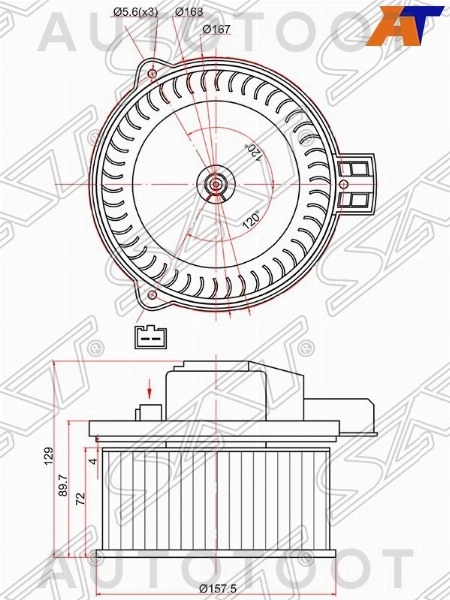 Мотор отопителя салона -  для MAZDA CX-7, MAZDA 6 (ATENZA)