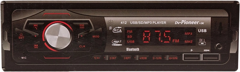Pioneer Автомагнитола Pioneer.ok 412 с Bluetooth - Артикул PIONEEROK412 - Производитель Pioneer - Фото, Отзывы, Цены
