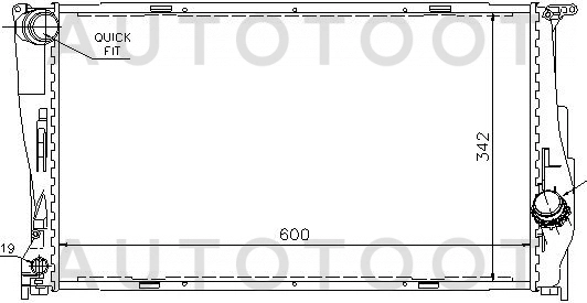 Радиатор охлаждения -BW000205 Sat для BMW 1SERIES, BMW 3SERIES