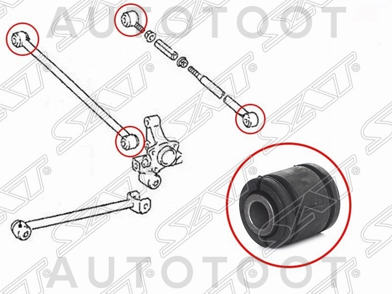 Сайлентблок заднего поперечного рычага -ST4873020160B Sat для TOYOTA CALDINA