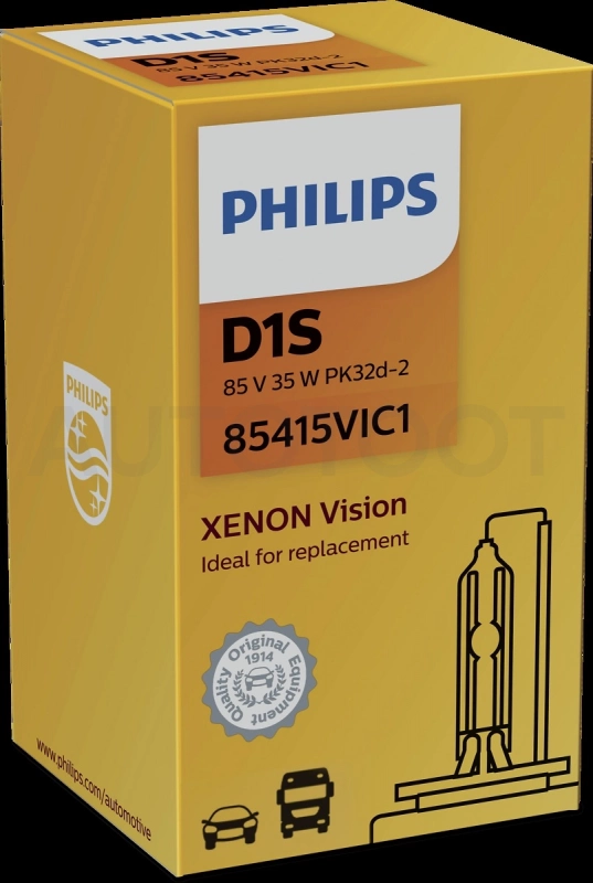 Лампа D1S PHILIPS 35W Xenon Vision 4600k - Артикул 85415VIC1 - Производитель Philips - Фото, Отзывы, Цены
