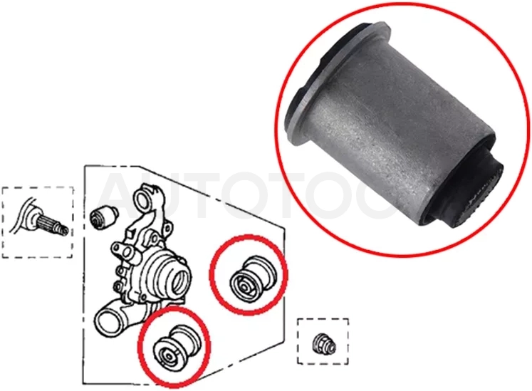 Сайлентблок цапфы Toyota Allion (T240,T260) 01-21 / Corolla 00-07