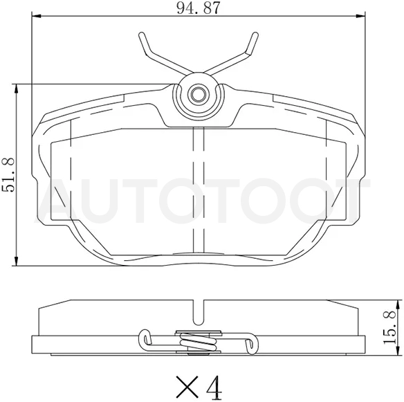 Колодки тормозные (Сзади) Land Rover Discovery 98-04 / Range Rover 94-02